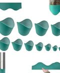 Set of Pro Grade Pipe Saddle Template Cutting Guide Kit 11 Pieces for plumbing and metal fabrication, shown in various sizes.