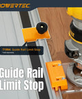 Real Deal Router Guide Rail Adapter For DeWalt DWP611 And DCW600B Fixed Base Trim Routers fits orange guide rail limit stop.