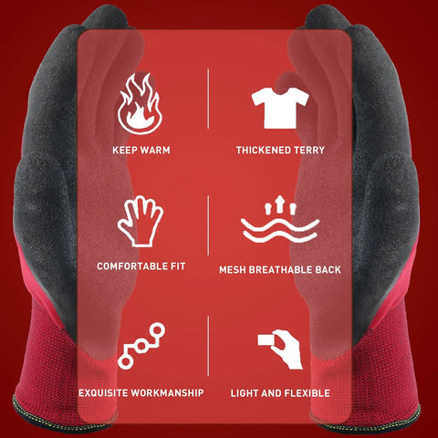 Two Pairs Winter Work Gloves For Men And Women Built For Cold Days Freezer Safe For Below Zero Temps Thermal Insulated With Dual Layer Warmth
