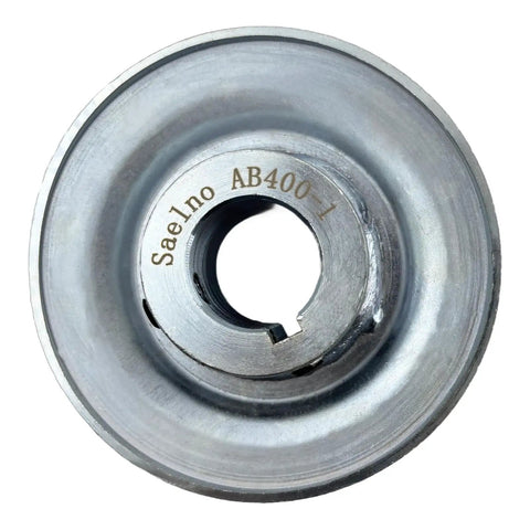 4 Inch Single Groove V Belt Pulley With 1 Inch Bore For A B 5L 4L AX BX Belts, Carbon Steel 1020, Zinc Plated, top view