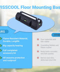 Heavy Duty Anti Vibration Floor Mounting Base Kit with rubber pads, showing durability comparison with other materials.