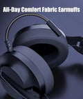 Ultra Lightweight Wired Gaming Headset With Microphone For Xbox Series X S PS5 PS4 Switch And PC close-up of soft earmuffs