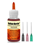 All Weather Gun Grease And Lubricant Pro Grade High Viscosity Synthetic Formula That Stays Slick From Minus 70 To 400 Degrees Includes Precision Needle Applicator One Fluid Ounce bottle with applicator tips.