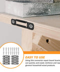 Legit Solid Furniture Connectors And Heavy Duty Hidden Fastener Clip Kit For Seamless Shelf Assembly Black Manganese Steel joining wooden panels.