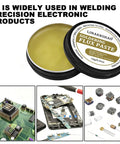 10g No Clean Solder Flux Paste Yellow Wetting Formula For Electronics Soldering Improves Weldability And Insulation Leaves Minimal Residue With Low Smoke Odor Free Solder Grease For DIY Hobbyists And Pros, metal tin open