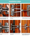 Built Tough Zinc Alloy Door Chain Lock For Front Door With Swing Bar Guard, Security Chain Lock steps for installation