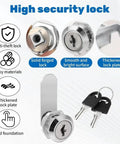 High security features of Three Pack Cam Lock Set For Letterbox Cabinet Door Mailbox Cupboard Locker With Adjustable Clamp Frame