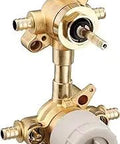 M Core Mixing Shower Valve With 3 Function Or 6 Function Integrated Transfer And Crimp Ring PEX Connections And Stops U362XS brass body
