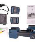 Heavy Duty Portable Electric Strapping Machine With Bright Digital Display And Dual 4000 mAh Batteries for Pet PP banding tools with charger and manual.