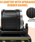 Large 2.5Lb Rotary Rock Tumbler Kit For Adults And Hobbyists With Quiet Rubber Barrel, Adjustable Timer And Speed, Complete Gem Polishing Kit With Memory Function showing tire rubber barrel for noise reduction