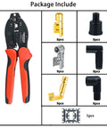 Pro Spark Plug Wire Crimping Tool Kit With Ratchet Crimper For 7-8.5mm Wires Includes 26 Terminals and 24 Boots for Auto DIY