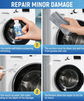 Steps for using White Appliance Touch Up Paint Pen Enamel High Gloss Acrylic Scratch Repair For Refrigerators Metal Porcelain And Enamel Surfaces Quick Dry Water Resistant Precise Application Ideal For Dishwashers Dryers Microwaves Washers And More 1.5oz on a washing machine