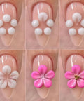Step-by-step 3D flower design using 3D Gel For Nail Art Builder Kit All In One Nail Extension Gel Set Non Sticky HEMA Free MMA Free