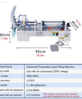 Built Strong Single Head Pneumatic Bottle Filling Machine Runs Smooth With Zero Drip Stainless Nozzles And Simple Auto Manual Foot Switch Operation Perfect For Small Batch Liquids Up To Five Liters, horizontal design with stainless steel body.