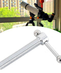Equatorial Latitude Adjusting Screw For Telescopes, Metal Latitude Adjustment Rod, shown with telescope in background