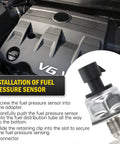 Real Time Fuel Pressure Sensor For Fuel Injection And Rail Pressure 12635273 5PP11 4 Fits 2011 To 2017 GM Cars Like Equinox Impala Terrain SRX Regal And More Models installed on engine