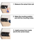 Installation guide for Heavy Duty L Bracket Set 10 Pack 3.2 Inch Shelf Brackets 90 Degree Corner Braces for wood shelves.