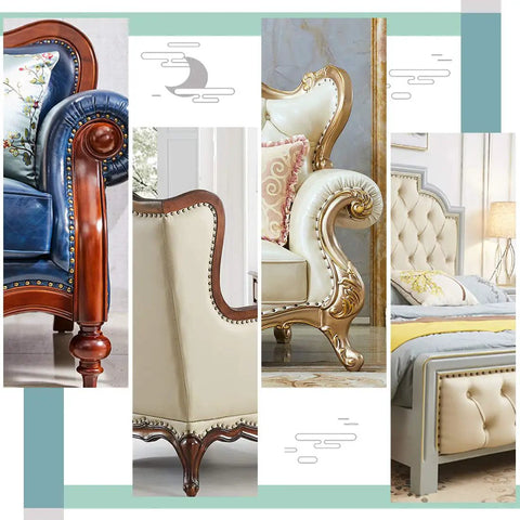 Top Shelf 100 Pack Bronze Upholstery Tacks 1 Inch Furniture Nails on sofas and beds with decorative details.