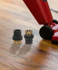 Slick Hardworking 6 Pack Steam Cleaner Brush Head Replacements Featuring Durable Plastic And Copper Build For Quick Swap commercial floor mop parts.