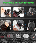 Street Ready Survival Gas Mask With 40mm Activated Carbon Filters PA1 Full Face Respirator installation steps and components