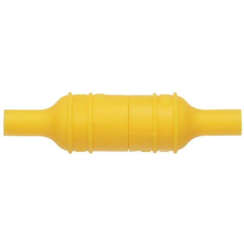 Boss Level Waterproof In Line Fuse Holder For Marine Rigs 20 Amp AGC Compatible yellow plastic fuse holder for reliable boat electronics protection.
