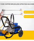 Heavy Duty 5200W Electric Paint Sprayer, High Pressure Airless Spray Gun For Home Improvement, stainless steel pump visible, with sprayer and hoses.
