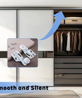 Sliding Door Hardware Wardrobe Roller Kit For Top Hung Bypass Doors Galvanized Steel Construction