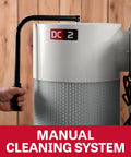 Manual cleaning system of Two Stage Cyclone Dust Collector with 2 Micron Filter and 2 HP 230V 1 Phase High CFM for Heavy Duty Dust Collection