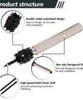 Spot Weld Cutter Set For Easy Spot Weld Removal With Beefy Double Sided Blades And Three Eighths Inch HSS Bits product structure