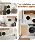 Slick Compact Portable Washer Dryer Combo Built For Tiny Rooms With Smart Touchscreen Control showcased in various installation options.