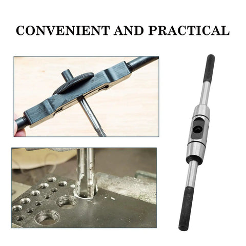 Adjustable Tap Wrench Handle for M6 to M14 Taps Pro Grade Tapping Tool Built Tough for Aluminum Iron Wood and Plastic 275mm Length