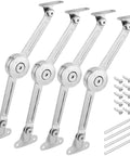 Set Of 4 No Slam Soft Close Lid Stay Hinges With Folding Lid Support, 75 Degree 90 Degree 110 Degree Opening, Includes Hex Key, Heavy Duty 20Kg