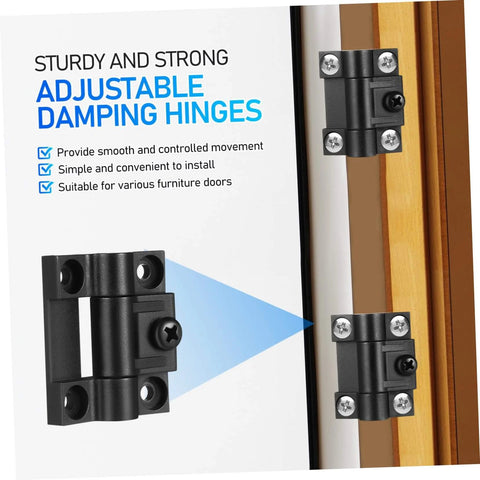 Adjustable Damping Hinge Set For Kitchen Cabinets And Wooden Doors With Quiet Soft Close 10 Pack Mini Hinge Locks shown installed