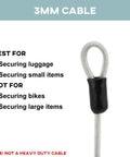 3mm Braided Steel Coated Security Cable For Luggage With Vinyl Cover detail and uses list