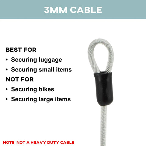 3mm Braided Steel Coated Security Cable For Luggage With Vinyl Cover detail and uses list