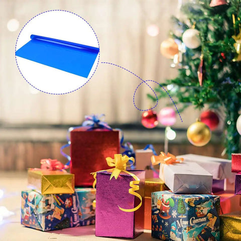 Transparent Candy Color Flower Wrapping Paper Pack 20 Sheets For Bouquets And Gift Wrap, blue paper near Christmas tree gifts