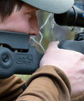 Fenris Tikka CTR Grey Stock With Reinforced Fiberglass in use, showing adjustable cheek piece and ergonomic design.