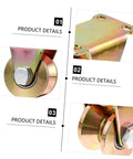 Close-up of Heavy Duty Track Wheel Pulleys Set showing V Groove Wheel Design and steel material for sliding doors.