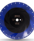 Front view of a 14 Inch Diamond Metal Cutting Disc All Purpose Cut Off Wheel That Handles Tough Jobs On Steel, Pipe, Stone, Concrete