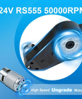 Turbocharged 24V Ride On Upgrade Gearbox Kit With 50000 RPM Motor 12mm Shaft Steel Gears For Power Wheels and ride-on cars.