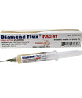 High Active Soldering Flux For Electronics And PCBs In A 10 Gram Syringe shown with packaging, ideal for copper pipe repair.