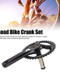 Road Bike Crank Set 42T Hollow Integrated Crankset CNC Milled Aluminum Alloy Anodized Finish Replacement For 10 And 11 Speed Systems