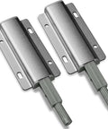 Gold Magnetic Push To Open Cabinet Latches Two Pack Heavy Duty Door Catch And Drawer Closers With Spring Plunger Easy Press To Latch No Self Close Feature