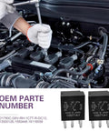 Hassle Free 2Pack Auto Fuel Pump Relays 12Volt 5Pin Direct Plug Power Switch with a mechanic installing near fuel relays.