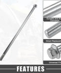 Front And Rear 320mm Steel Alloy Axle With Bushing And M12x1.25 Screw Bolt features for Dirt Bikes Scooters And ATVs