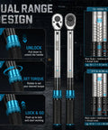 Pro Grade Torque Wrench Set With Quarter Inch Drive Three Eighths Inch Drive And Half Inch Drive Click Type Precision Kit