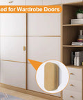 Premium Self Adhesive Beech Wood Cabinet Knobs No Drill Thick Furniture Pulls For Cupboards And Doors on wardrobe doors.