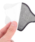 Premium Heel Grips Insert Kit Locks Your Shoes In Place Zero Wiggle Room Foam Heel Pads shown in hand with adhesive backing.