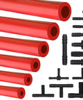 All Size Automotive Silicone Vacuum Hose Kit With 1/8 to 3/8 Inch Tubes Includes 6 Five Foot Hoses And 126 Nylon Vacuum Connectors In 13 Sizes Red Built For Quick DIY Friendly Engine Vacuum Tubing Upgrades.