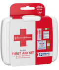 Grab And Go Mini First Aid Kit For Travel Emergency Wound Care With Adhesive Bandages Gauze Pads And Wipes For Purse Backpack Gym Bag Car Or Luggage 12 Count, front view